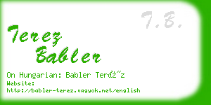 terez babler business card